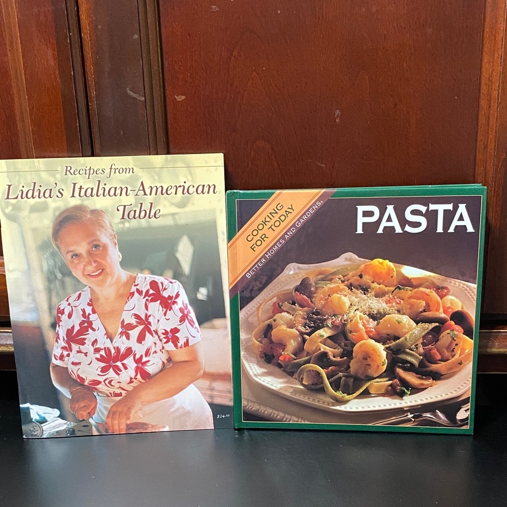 Lidia’s Italian-American Table Cookbook and Pasta Cookbook set